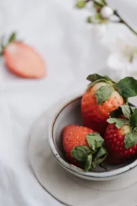 Plate of strawberries